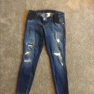 Liz Lang maternity distressed jeans